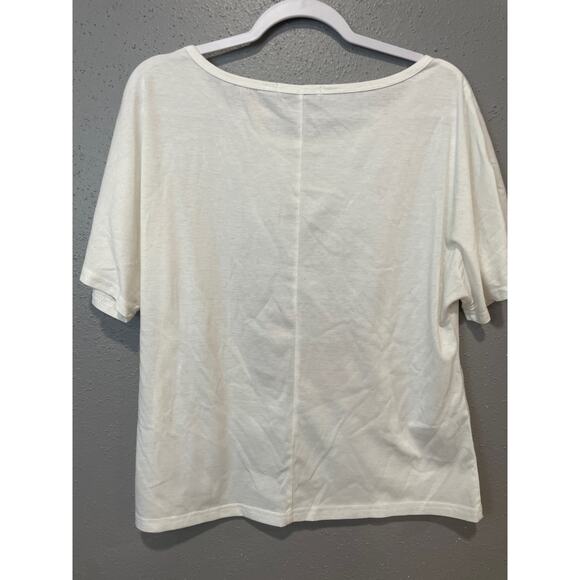 Misslook Size Small White Short Sleeves Rolling Stones Lightweight Tongue Logo - Picture 8 of 9